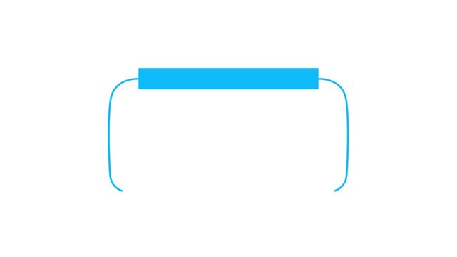 Futuristic HUD Frame with Rounded Corners and Top Bar Animation On a White Background.