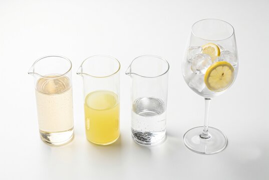 Limoncello Spritz Ingredients Displayed Step by Step