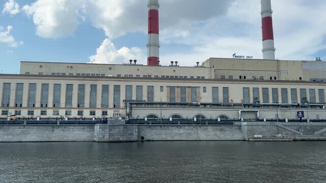 Exploring the River with a Scenic Power Plant TEZ-12 View