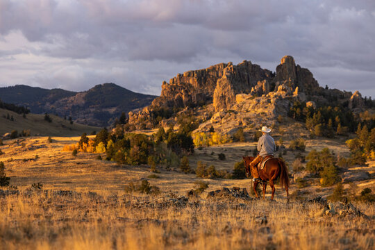 Wyoming Cowboy Horse Ranch scenic