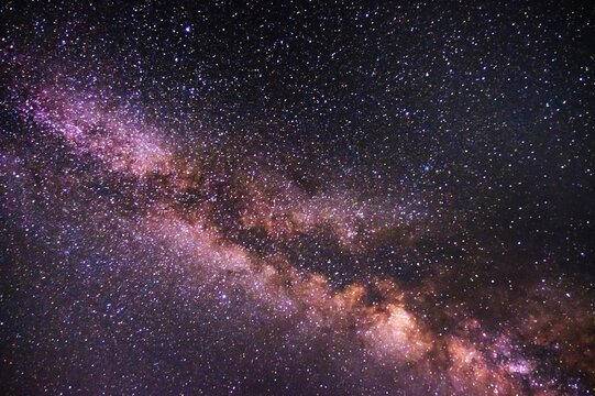 Milky Way Galaxy and Stars in Night Sky