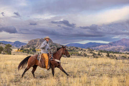 Wyoming Cowboy Horse Ranch scenic