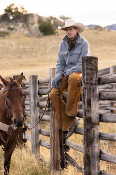 Wyoming Cowboy Horse Ranch scenic