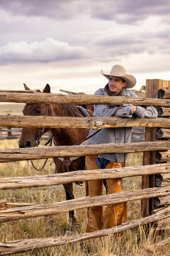 Wyoming Cowboy Horse Ranch scenic