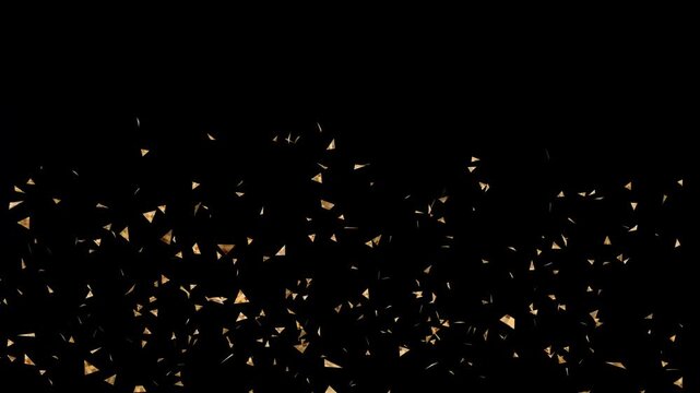 Realistic party popper confetti blast with multicolored glitter paper falling isolated on a transparent background, smooth alpha matte channel for CGI scene compositing, 