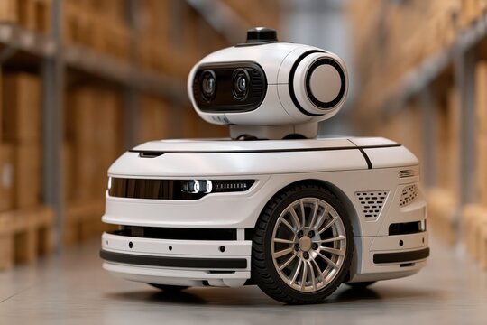 Autonomous delivery robot in modern warehouse logistics and technology