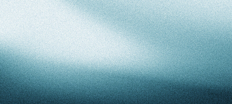Cyan blue grain texture background, glowing light to dark grainy gradient poster backdrop, abstract website header, banner, landing page cover or digital wallpaper design
