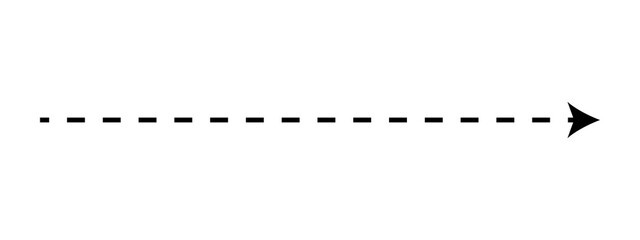 Black dashed line with an arrow pointing to the right side © Risad