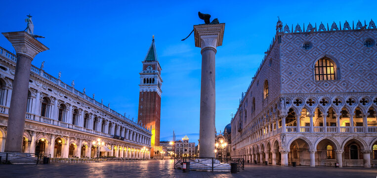 Blue hour, San Marco square Venice, Italy