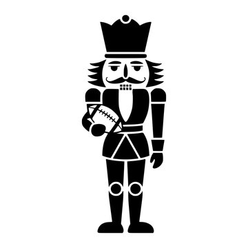 Nutcracker Holding Football