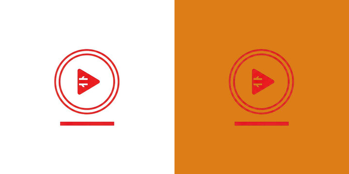 Play button icon vector illustration on background