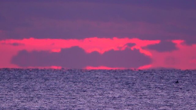 太平洋の朝と雲