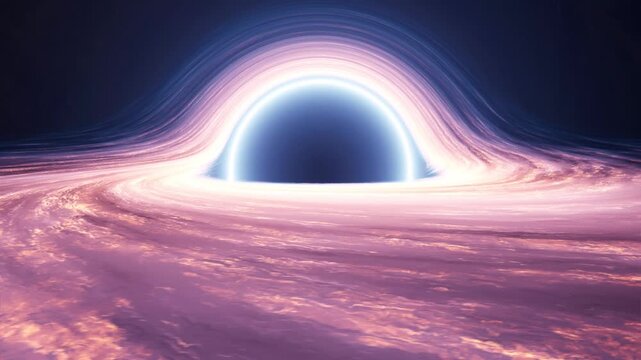 Rotating Accretion Disk Around a Supermassive Black Hole in Deep Space Loop