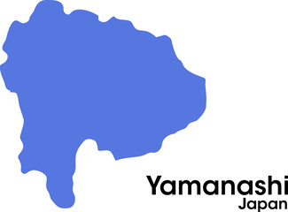 Obraz premium Yamanashi Japan Map in jpg filled editable vector map with administrative boundaries, isolated on a light background. Detailed geographic illustration ideal for cartography, geography
