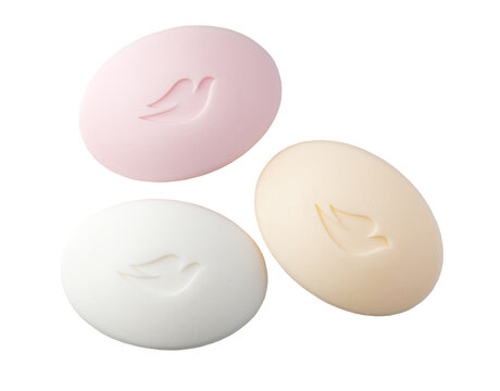 Dove soap bars representing hygiene skincare beauty concept