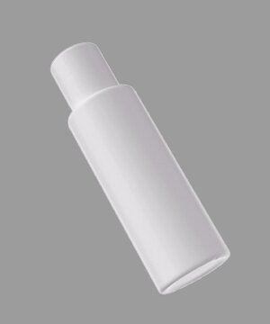 Minimalist white cosmetic bottle and skincare product 3D animation