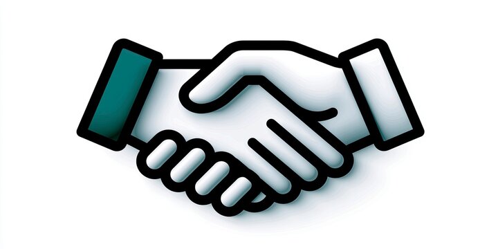 Friendly handshake symbolizing partnership agreement and trust.