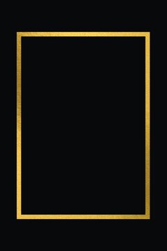 Luxury textured gold rectangular frame on a black background with an elegant premium appearance.