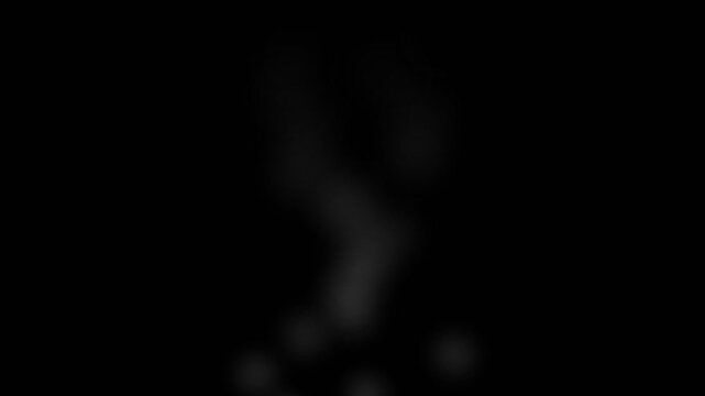 Cinematic white smoke rising on black background, ethereal steam vapor trail, soft atmospheric mist effect for compositing and overlays