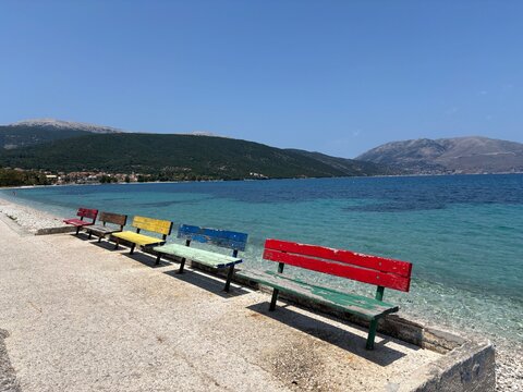 benches in Kefalonia 