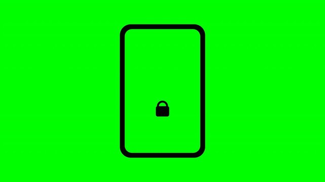 Face unlock sensor icon on smartphone screen for biometric security.
