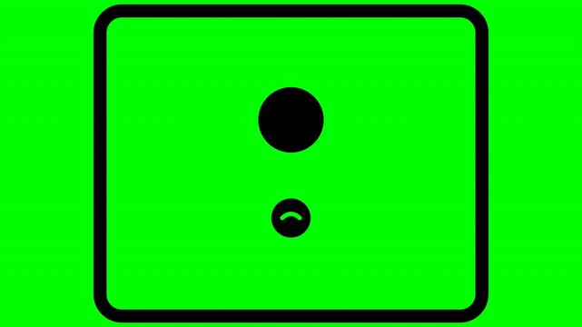 Proximity sensor cover graphic on green screen for video overlay