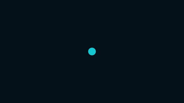 Minimalist blue loading spinner animation on dark 4k background, progress waiting