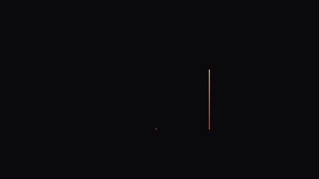 Minimalist gold line abstract animation on 4k black background