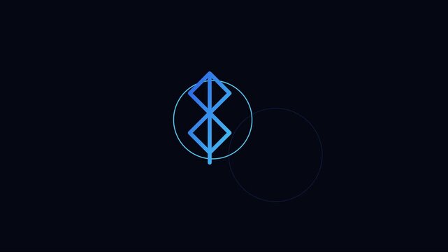 Minimalist neon geometric abstract motion with pulsing diamond shapes on dark animation 4k background