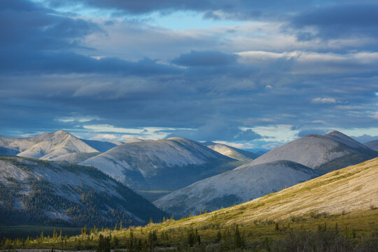 Mountains in tundra