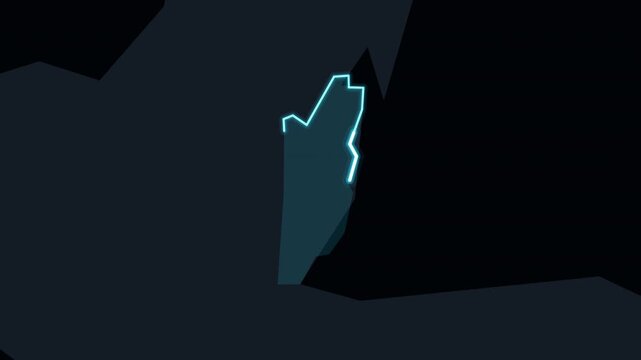 Belize Highlighted on World Map with Glowing Zoom Animation