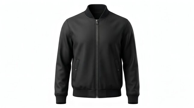 Black bomber jacket product photo