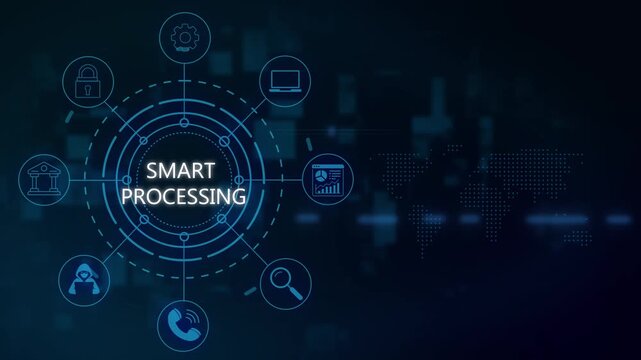 Smart processing digital interface with global network connectivity and data analytics artificial intelligence