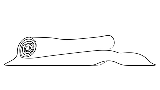 rolled paper scroll white background.