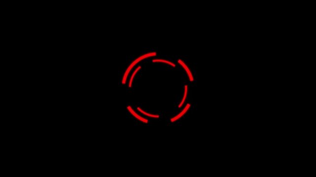 HUD element - Target, futuristic loading pending screen, loopable parts, alpha mask included stock video