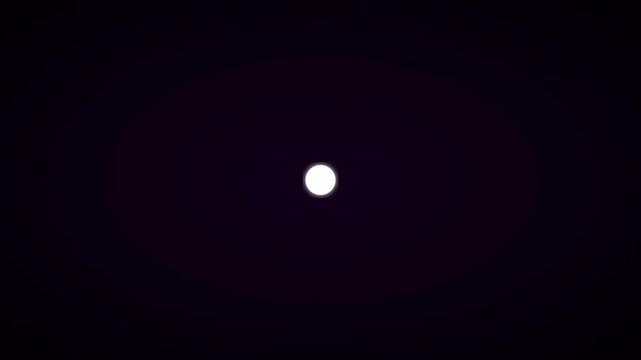 Neon atom orbiting nucleus animation, science technology motion abstract glowing particle system for digital backgrounds 4k