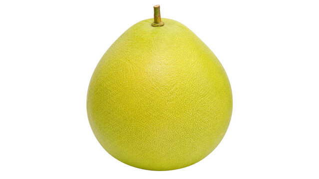 Pomelo Fruit with Stem Isolated on Transparent Background