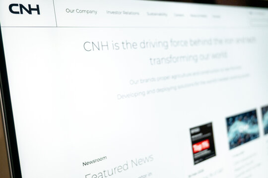 Mexico city, mexico, 03 09 2026, cnh industrial company homepage website displayed on screen