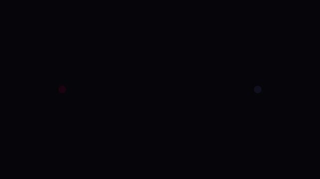 Minimalist loading animation with pulsing red and blue circles on 4k black background