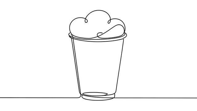 Ice cream cup illustration on white background.