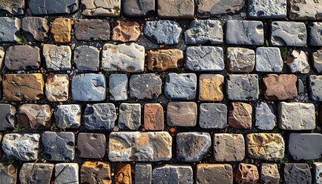 石畳の道・クローズアップ背景