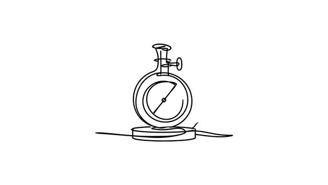 Stopwatch illustration on white background.