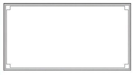 Naklejka premium Minimalist Thin Line Geometric Border Frame Design
