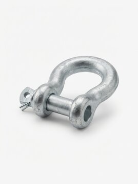 Industrial galvanized steel d-shackle for heavy lifting and rigging