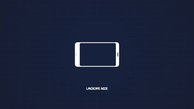 Mobile Phone Screen Orientation Portrait and Landscape Mode