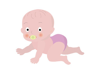 Fototapeta premium かわいい赤ちゃんのイラスト素材。