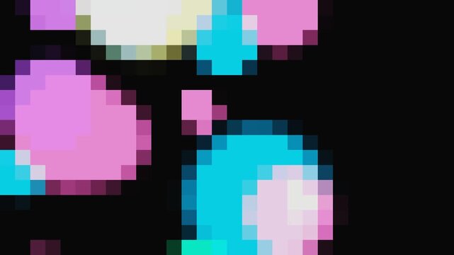 Pixelated bokeh light circles