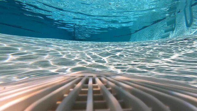 Underwater pool showing drain in Austin, Tx 