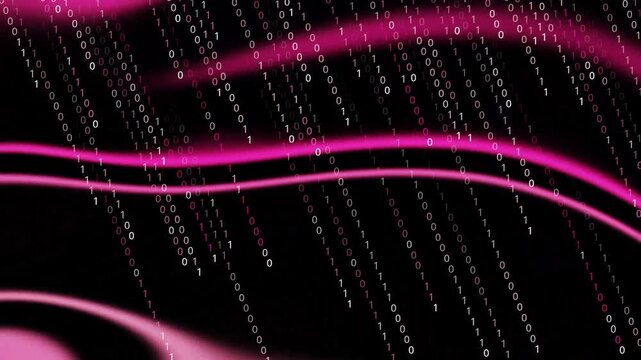 Pink matrix data stream streaks