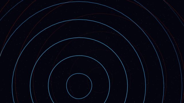 Blue concentric technical circles